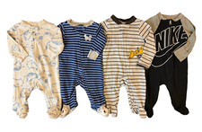 Carters Nike Baby Boy 3 Months Footed Sleepers Pajamas Outfits Clothes Lot Logo