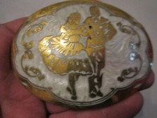 DANCING COUPLE BELT BUCKLE - DESIGN ON STONE - GW-12