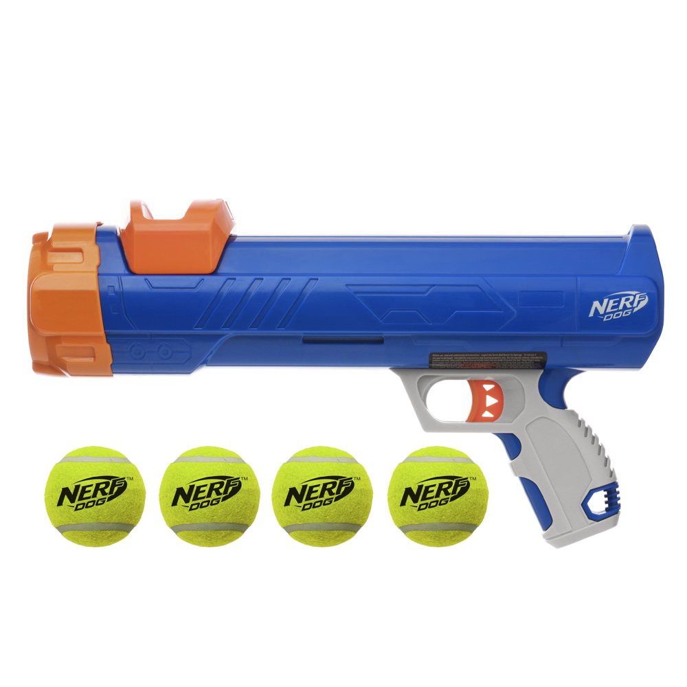 Nerf Dog 16&rdquo; Tennis Ball Blaster Dog Toy with 4 Balls