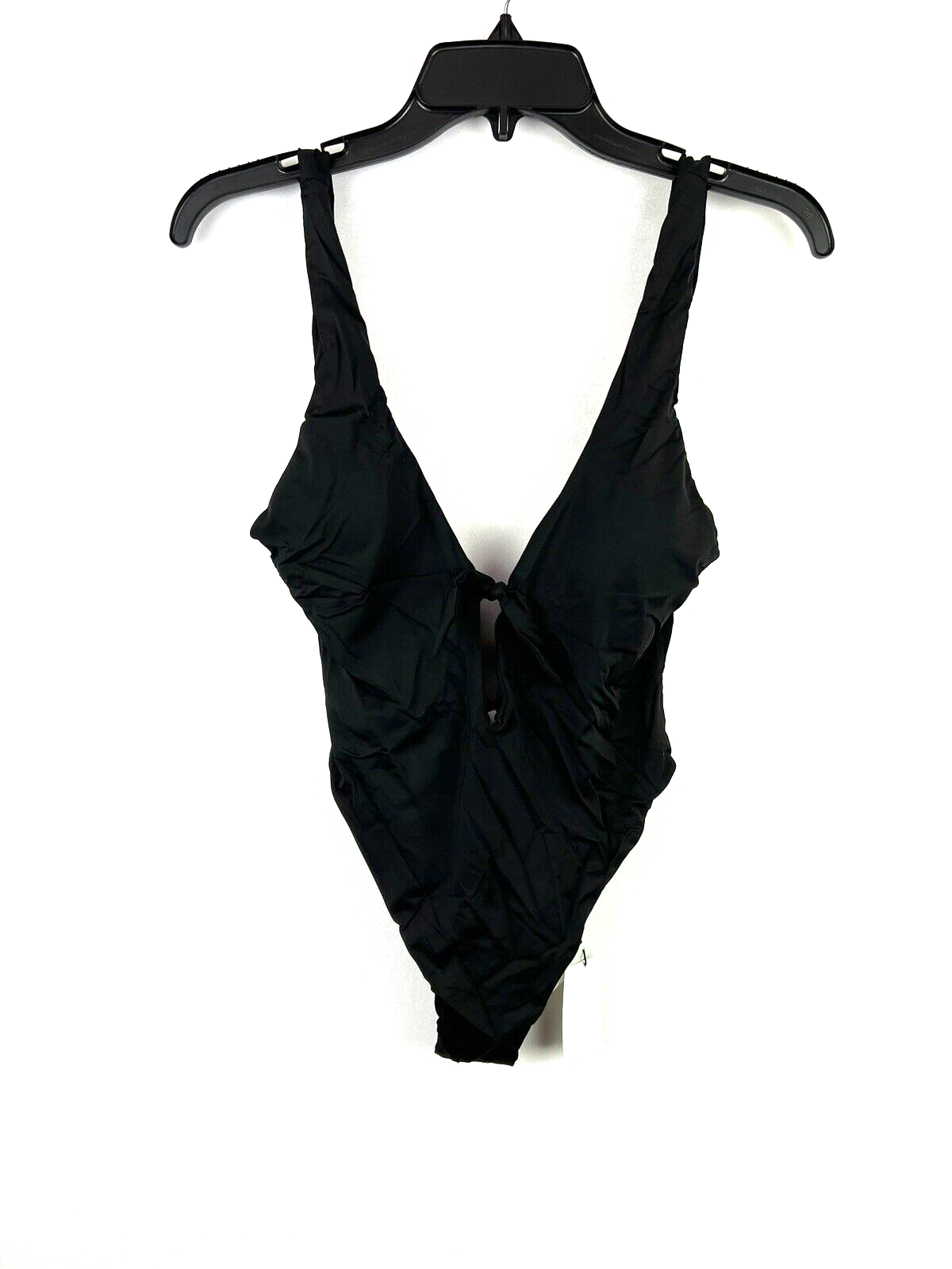 Keyhole Front One Piece Swimsuit for Women - Black Medium-image