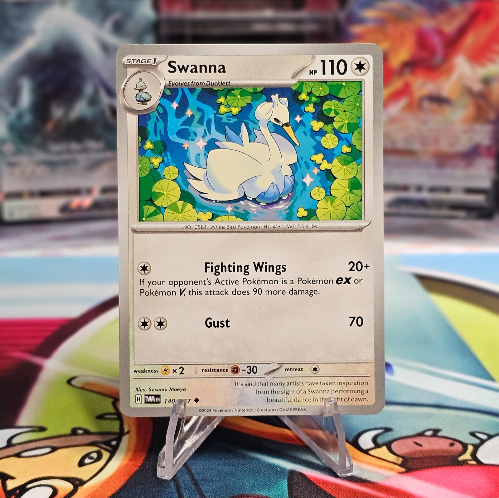 Swanna - 140/167 - Twilight Masquerade - Pokemon TCG - Non-Holo - NM