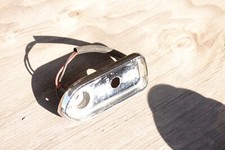 Mg Midget Mgb Front Fender Side Marker Light Housing Mount- Nice Chrome Mg Midget Mgb Front Fender Side Marker Light Housing Mount- Nice Chrome