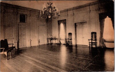 Interior, Great Hall at Stratford Hall, Westmoreland Co VA Vintage Postcard K62
