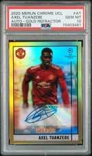 Topps Chrome Merlin Axel Tuanzebe Gold Auto 42/50 2020-21 #BCA-AT PSA 10 POP 1
