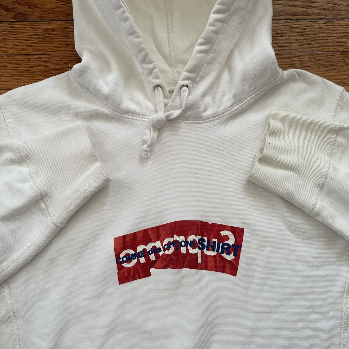 Supreme Comme des Garçons Shirt Box Logo Hoodie White SS17 Supreme Comme des Garçons Shirt Box Logo Hoodie White SS17