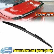 90-97 For Mazda Miata Carbon Fiber Look Car Rear Trunk Spoiler Wing Lip Black Pu