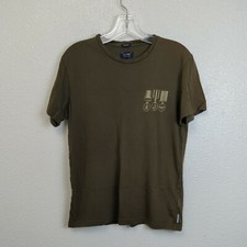 Armani Jeans Regular Fit Mens Small S Size Brown T Shirt Crew Neck Tee Casual