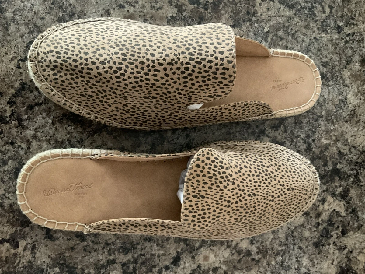 Women's clara leopard espadrille flat sale mules