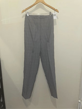 Vintage 90s 80s style grey pink plaid pleated trouser pants women  s size 8