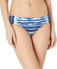 MSRP 54 La Blanca Side Shirred Hipster Bikini Bottom Blue Size 12
