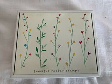 FLOWERS  FANCIFUL FILAMENTS FLOWERS  LL973 RUBBER CRAFT STAMPS X 5 