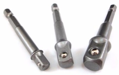 3 Stck. Steckschlüssel Bohrer Aufsatz Schraubendreher Adapter Mini Verlängerungsstange Set 3 Größen Neu