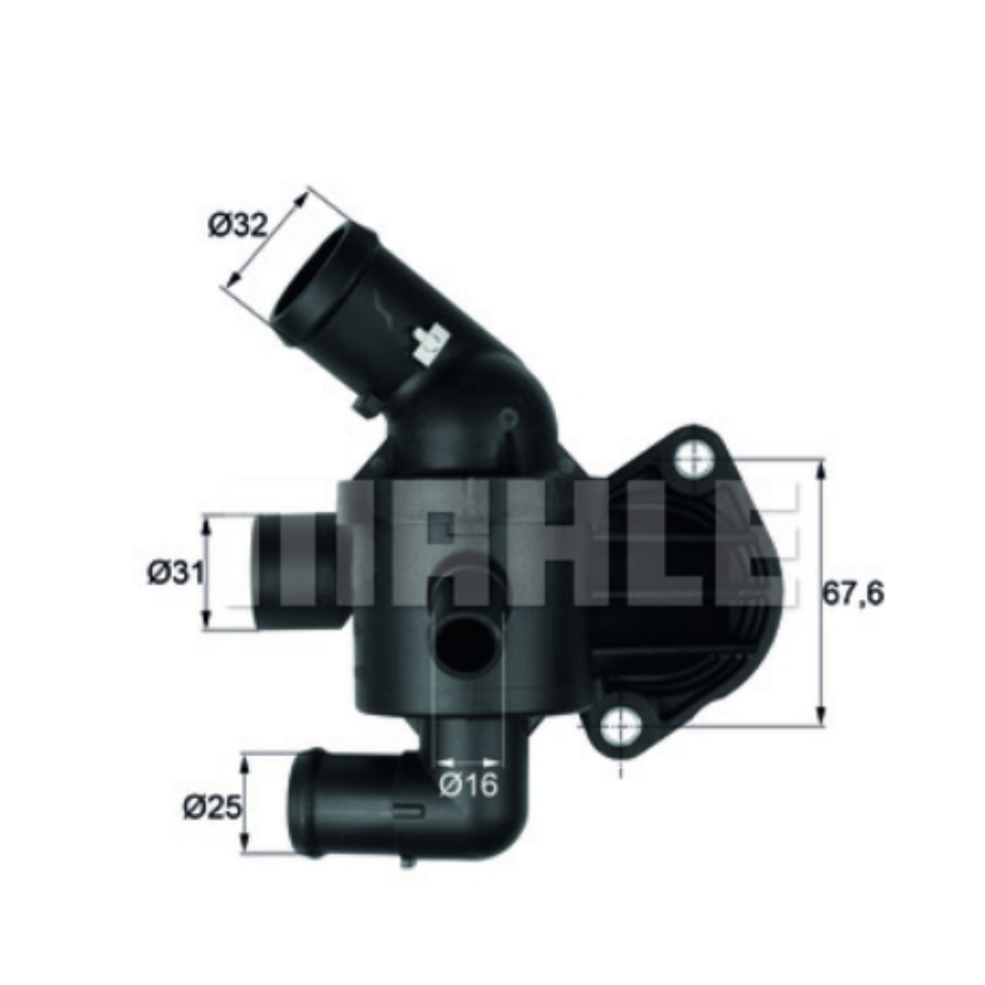 MAHLE Thermostat TI1592 für AUDI SEAT SKODA VW GOLF 6 PASSAT POLO 1.6 TDI