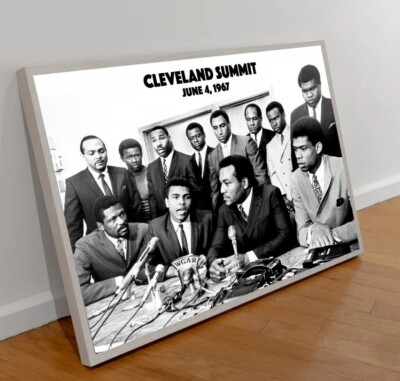 Cleveland Summit Muhammad Ali Jim Brown Bill Russel 1967 Leaders Poster