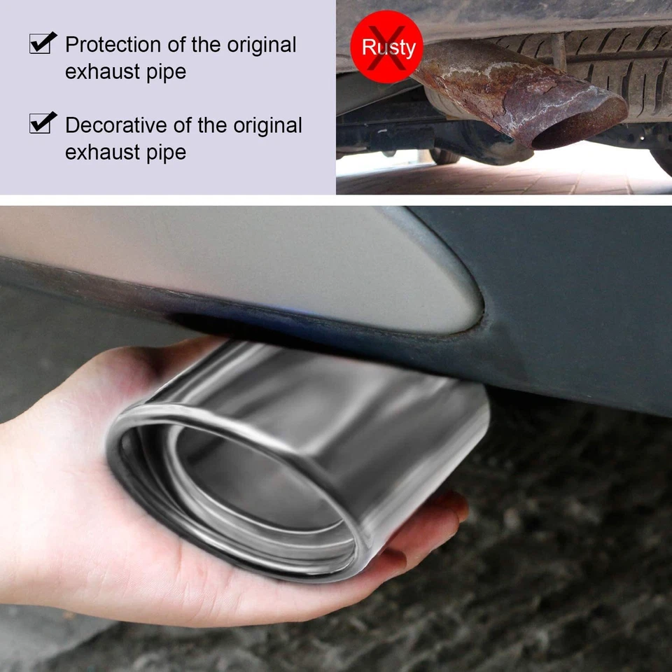For Toyota Yaris 05-24 Exhaust Pipe Tip Rear Tail Throat Muffler Stainless Steel - image 3 of 4