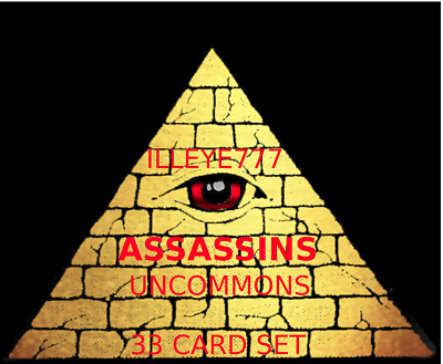 Assassins ALL 33 UnCommon Set Illuminati INWO Card Game New World