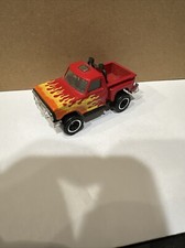 1982 Matchbox Flareside Pickup Truck Red with Flames Rugged Riders