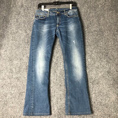 Dondup Stan Dart Distressed Medium Blue Jeans Made in Italy Hip Hop 31 x 30
