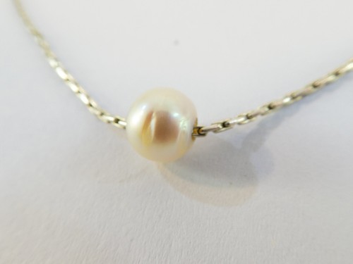 Ravissant collier en argent avec veritable perle - Picture 3 of 7