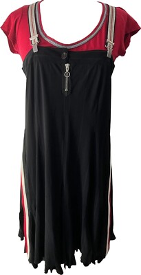 Ensemble Chemise Et Jupe Taille Haute Girbaud - Taille 36, Noir/blanc/bleu Rayé