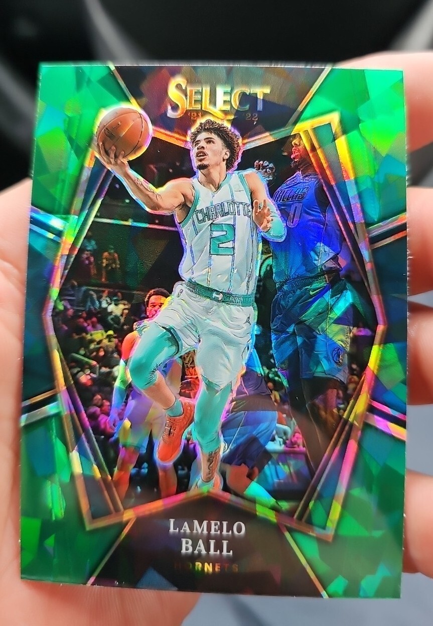 LaMelo Ball 185 Fanatics Green Ice Prizm 2021-22 Panini Select Premier Level SP