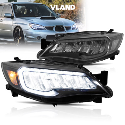 VLAND LED Headlights For Subaru Impreza 2008-11 WRX 2012-14 w/Startup Animation