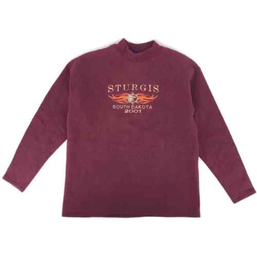 Sturgis South Dakota 2001 mock neck sweatshirt Y2K