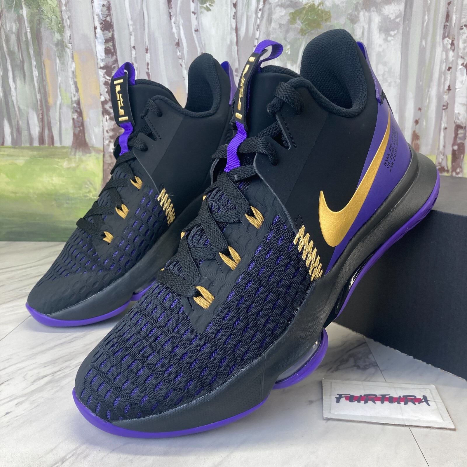 Nike LeBron Witness 5 Fierce Purple Metallic Gold LA Lakers Size 9.5  CQ9380-003