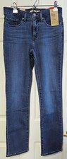 NWT Authentic Womens Levi's 314 Shaping Straight Jeans Lapis Gem Size 28x32