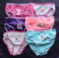 6 Pack  Kid Panties BarBie Girl's Briefs underwear 3-14 years