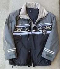 Bogner Mens Ski Jacket Gray Black Goan Thycmann Polar Ski Insulated Size 42