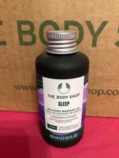 The Body Shop SLEEP Relaxing Massage Oil LAVENDER & VETIVER Vegan 3.3oz RARE HTF