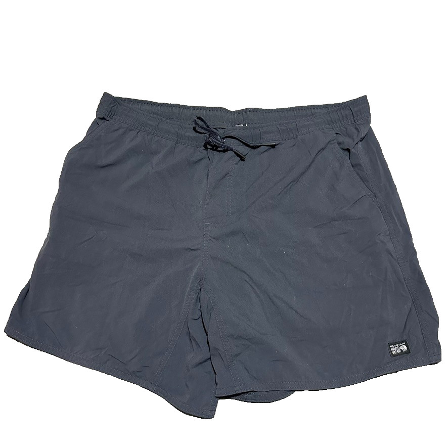 Mountain Hardwear Shorts Men Large Gray Ripstop Hiking Outdoor Lightweight Trail