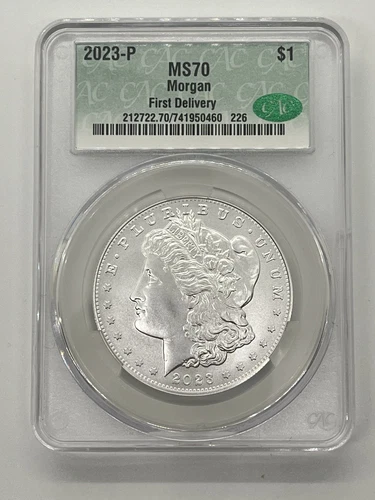2023-P Morgan Silver Dollar CACG MS 70 First Delivery CAC US Mint 📈