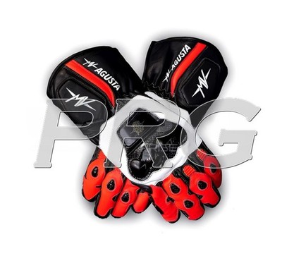 MV Agusta Motorcycle Leather Racing Gloves   High Performance Motorbike Gloves