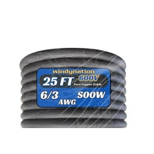 25 ft. 6/3 6 Gauge 3 Conductor 600-Volt Black SOOW Cord
