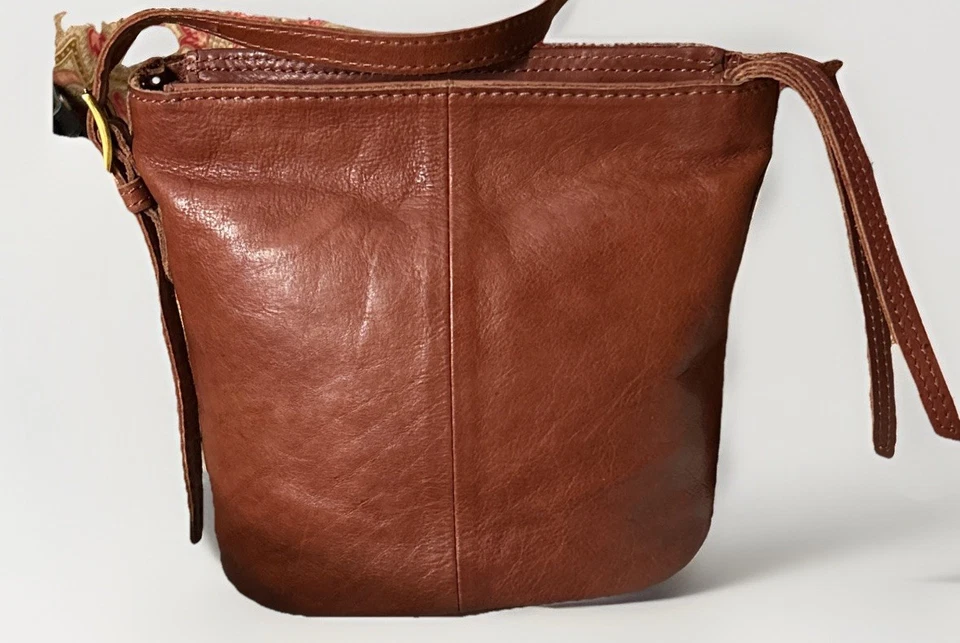 Bolso Bandolera Margot New York Cuero Cremallera Superior Pequeño Marrón Coñac Tostado, Usado Foto 2 de 4