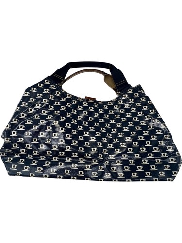 Orla Kiely Shoulder Bag Blue Teacup Pattern Vintage Accessory T2184 D26