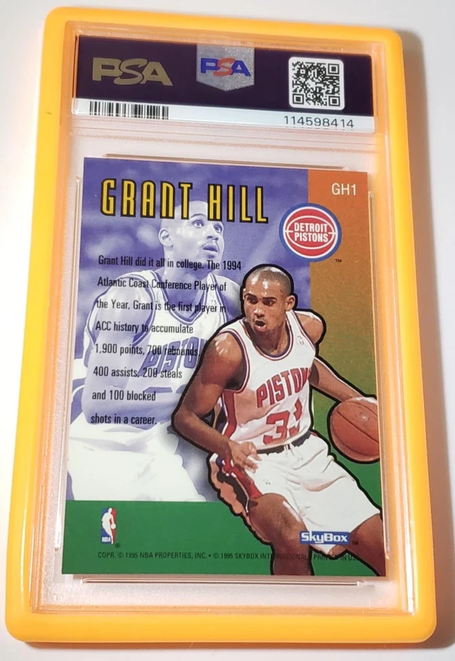 GRANT HILL 1994 SKYBOX PREMIUM HILL ROOKIE PSA 10 GEM MINT 💎 LOW POP RARE 🔥 - Image 2 of 3