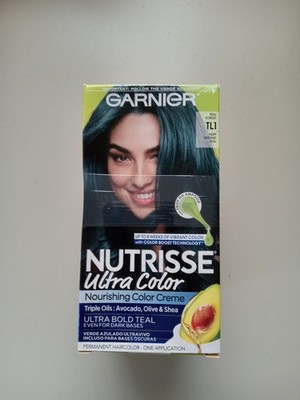 2 PACK Garnier Nutrisse Ultra Color TL1 Teal Forest Permanent Hair Dye New Box