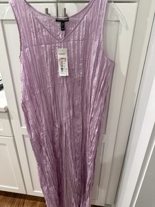 eileen fisher crushed silk jewel neck tiered dress NWT Eileen Fisher BRONZE Crushed Silk Jewel Neck Tiered Dress Size XS MSRP$388