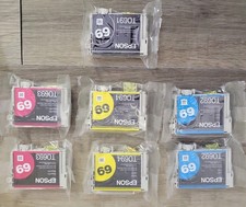 Genuine Epson 69 Black Color Ink Epson CX5000 CX6000 CX7000F T0691 Lot of 7