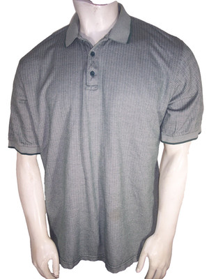 Vintage Boast XL Gray Herringbone Thick Cotton Polo Shirt