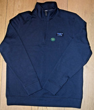 NWT L.L.Bean Mens Lakewashed Double  Knit Quarter  Zip Pullover Navy 524632, M