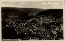 RPPC Aerial Calw Baden-Wurttemberg Germany view vintage postcard n496