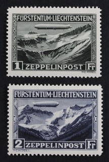 CKStamps: Colección de estampillas de Liechtenstein Scott #C7 C8 como nuevas H OG