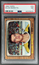Topps 1966 Gilles Marotte PSA 7 NM #36 Graded Boston Bruins Hockey