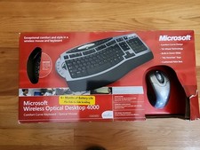 Microsoft Optical Desktop 4000 Wireless Keyboard And Mouse New Open Box