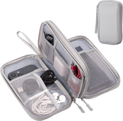 Arae Elektronikzubehör Organizer, KabeltascheTravel, Doppelte Kabel Tasche, 