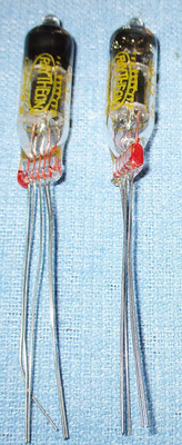 2 NOS Raytheon JAN 5744WA Sub-Miniature Vacuum Tubes - Triodes for Radio & Audio